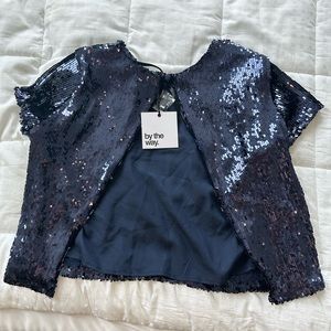 Revolve By the Way Sequin Open Back Crop Top